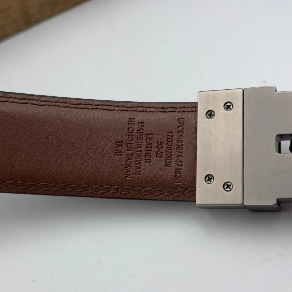 Dickies Belt Black Brown Reversible Leather 50-52 Big Tall Workwear Gorpcore